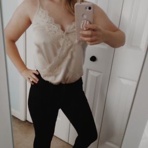 Lace wrap front cami Bodysuit